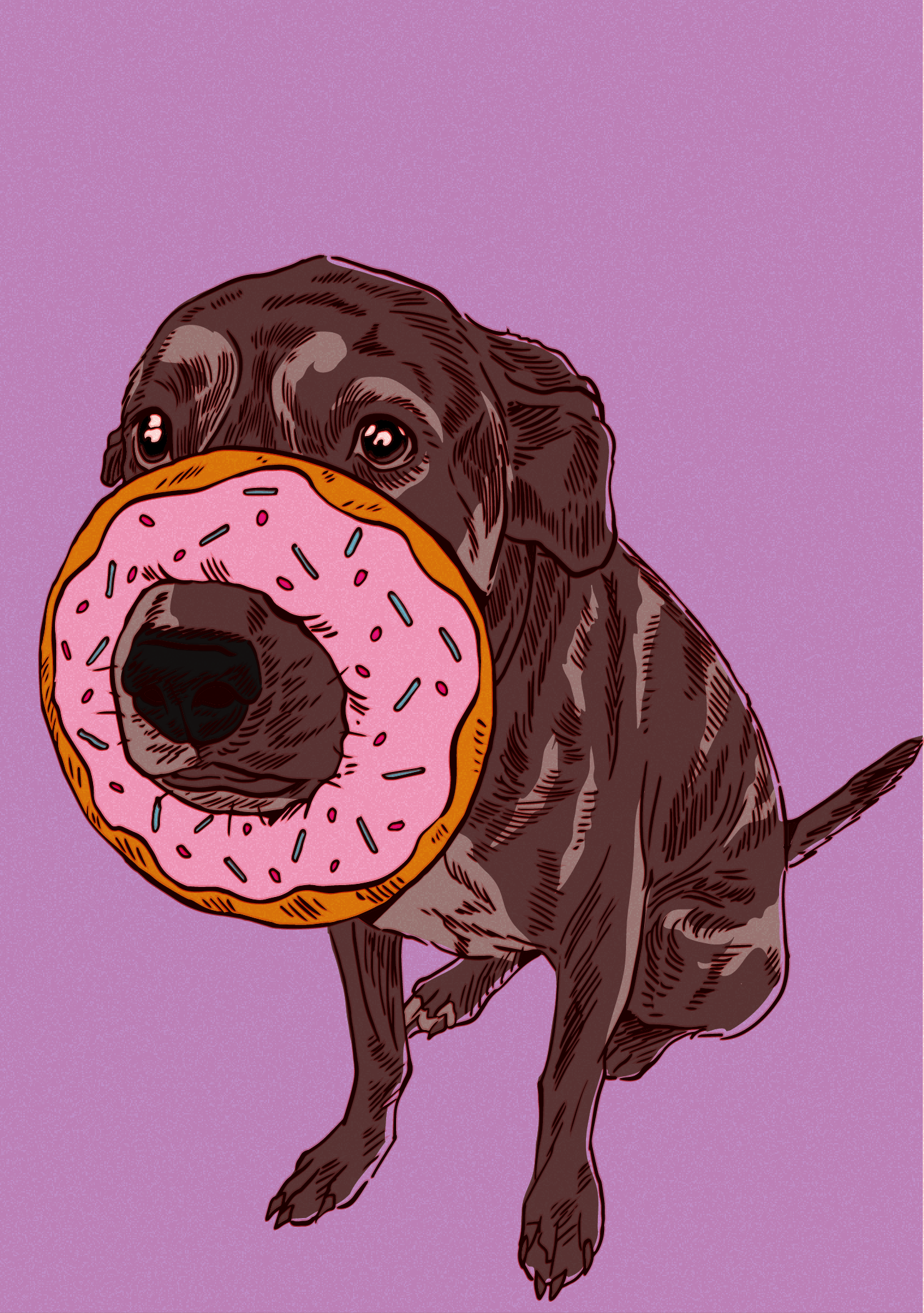 Custom, Hand-Illustrated Pet Memorial Portrait by Yoko Molotov